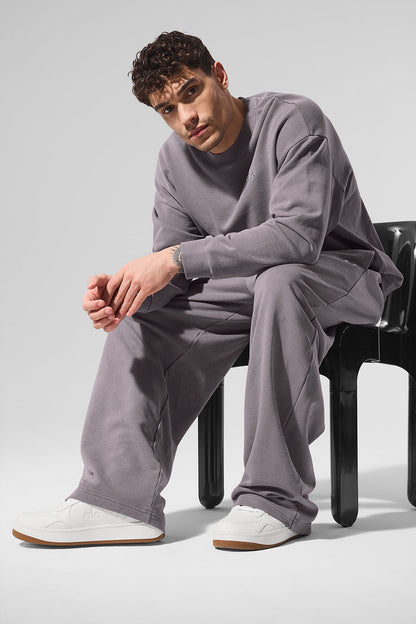 Washed Accolade Crew Neck Pullover - Cool Grey Wash