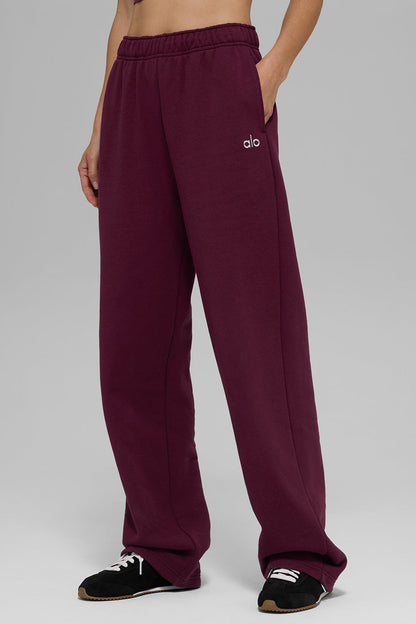 Accolade Straight Leg Sweatpant - Burgundy